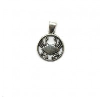 PE001388 Genuine sterling silver pendant charm solid hallmarked 925 zodiac sign Cancer